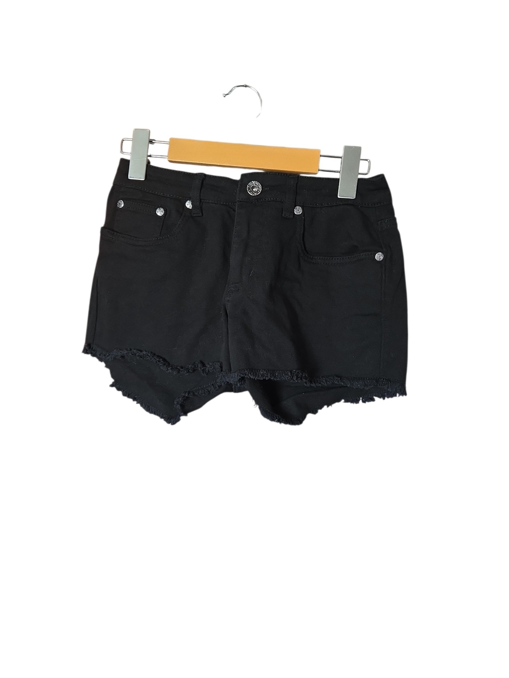 Size 5 Women's Black Distressed Denim Cutoff Shorts
